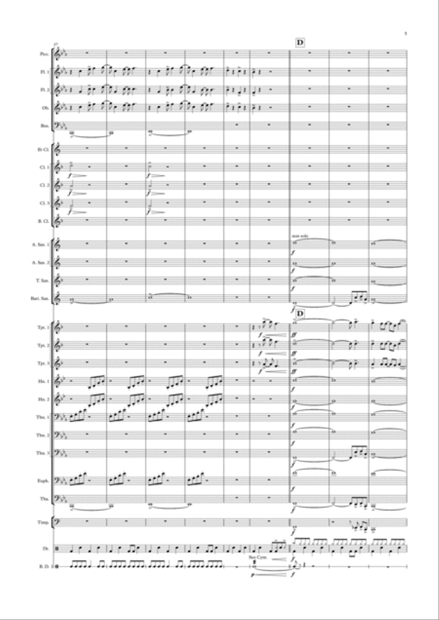 Blinding Lights Concert Band scores gallery preview page 5