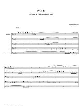 Prelude 11 from Well-Tempered Clavier, Book 2 (Bassoon Quintet)
