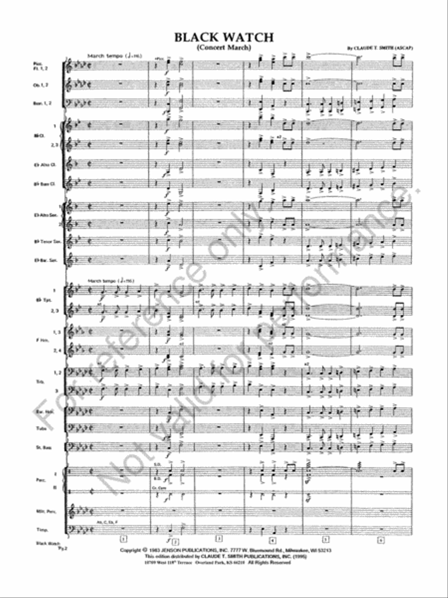 Black Watch Black Watch Concert Band scores gallery preview page 3