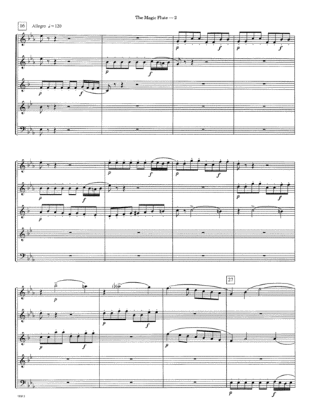 The Magic Flute (Overture) - Full Score