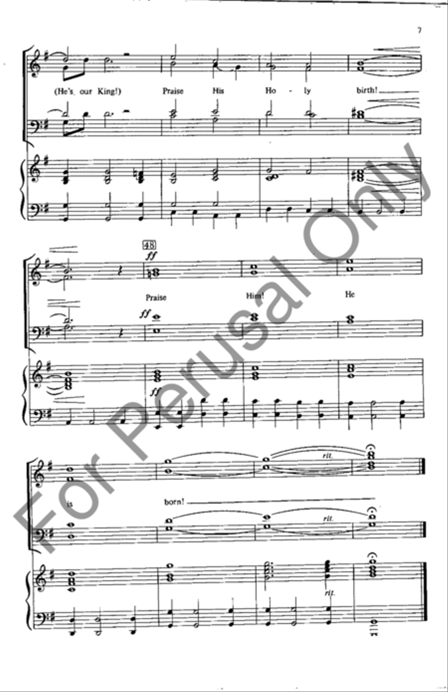 He Is Born He Is Born 4-Part scores gallery preview page 6