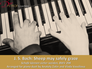 Book cover for Sheep may safely graze, for piano duet