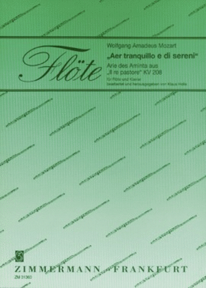 Book cover for Aer tranquillo e di sereni KV 208