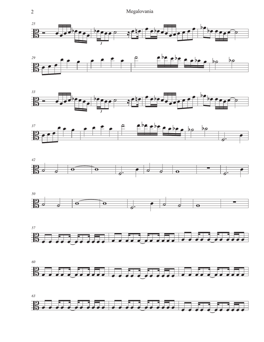 MEGALOVANIA (from Undertale) MEGALOVANIA (from Undertale) Viola Solo scores gallery preview page 2