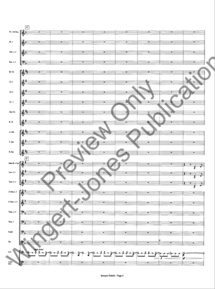 Semper Fidelis Concert Band scores gallery preview page 8