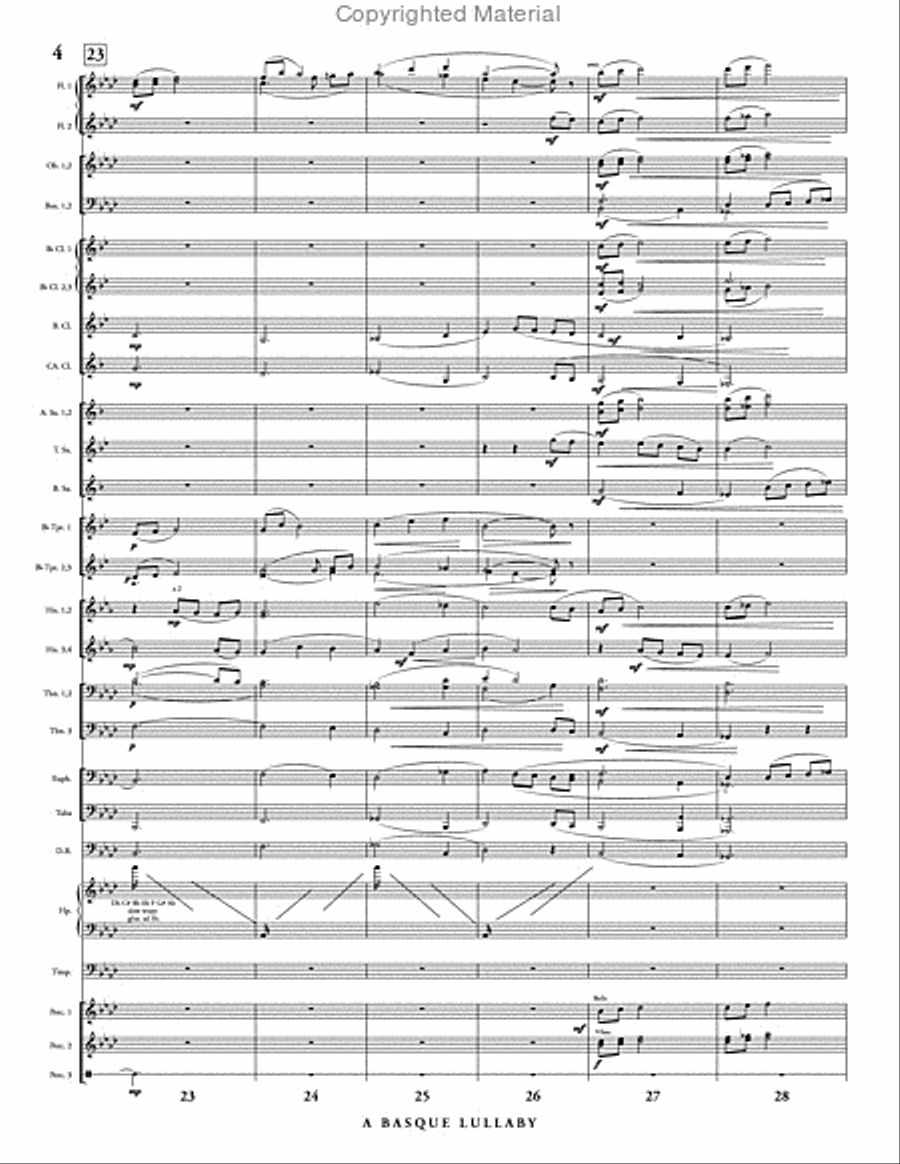 A Basque Lullaby Concert Band scores gallery preview page 5