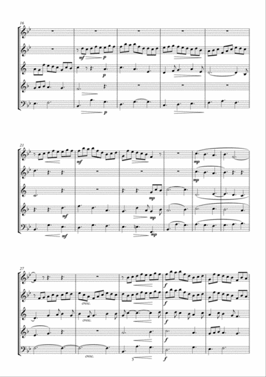 Jesu Joy of Mans Desiring arranged for Wind Quintet Woodwind Quintet scores gallery preview page 3