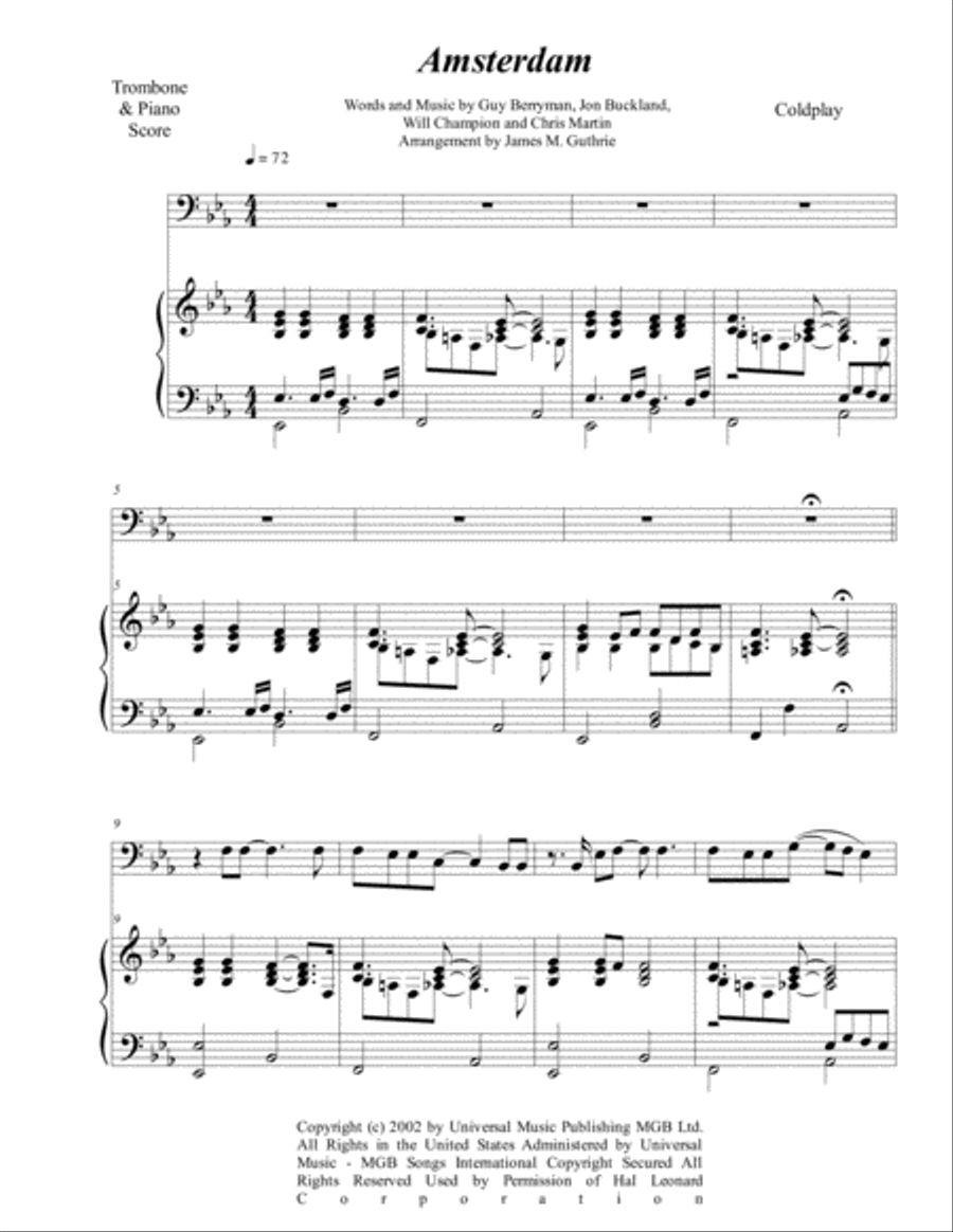 Amsterdam Piano scores gallery preview page 1