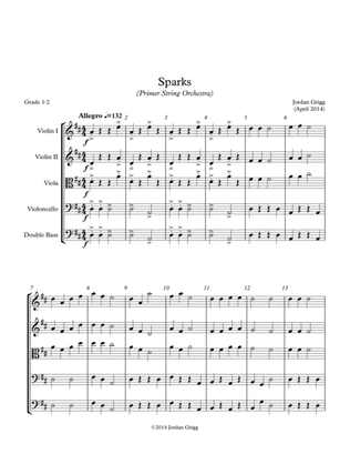 Book cover for Sparks (Primer String Orchestra)