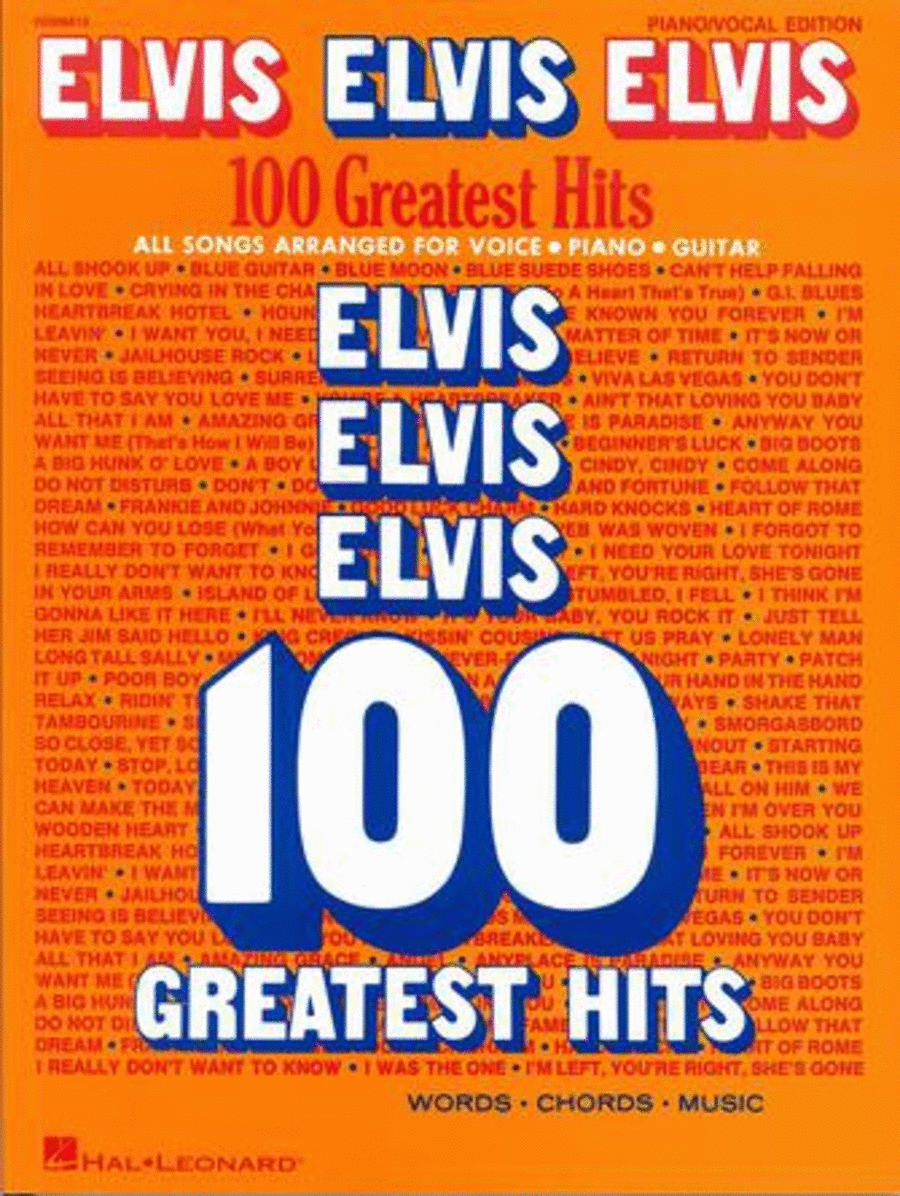 Elvis Elvis Elvis – 100 Greatest Hits Piano, Vocal, Guitar scores gallery preview page 1