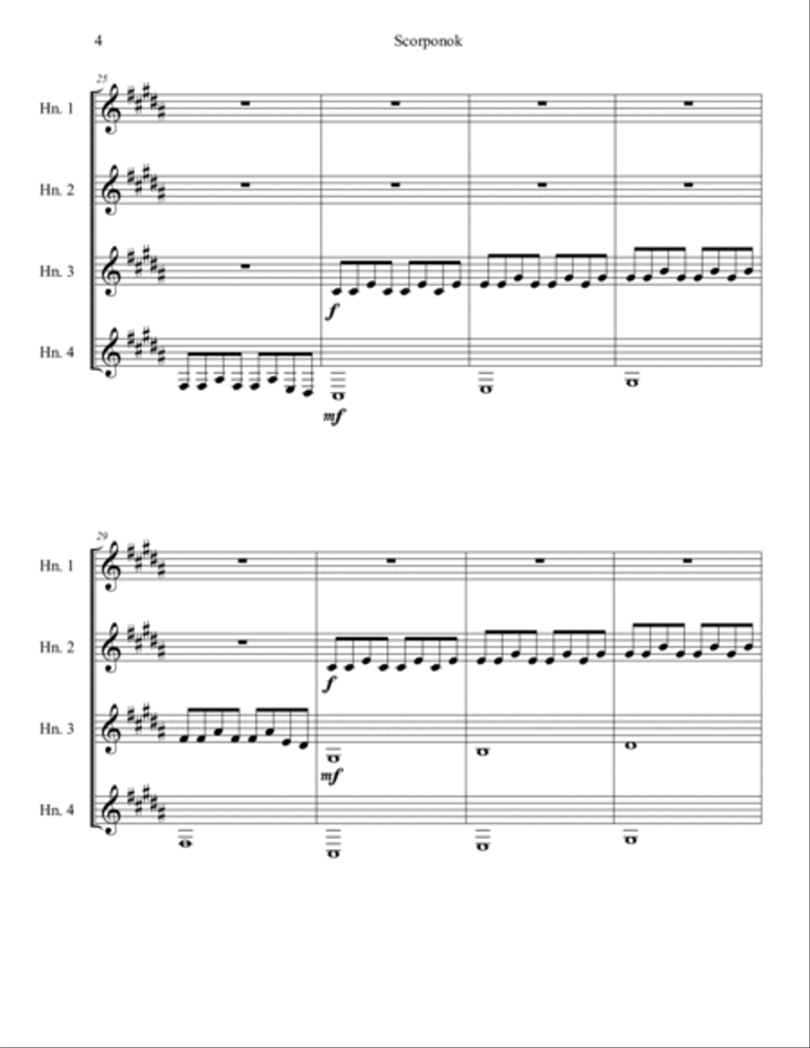 Scorponok Brass Quartet scores gallery preview page 5