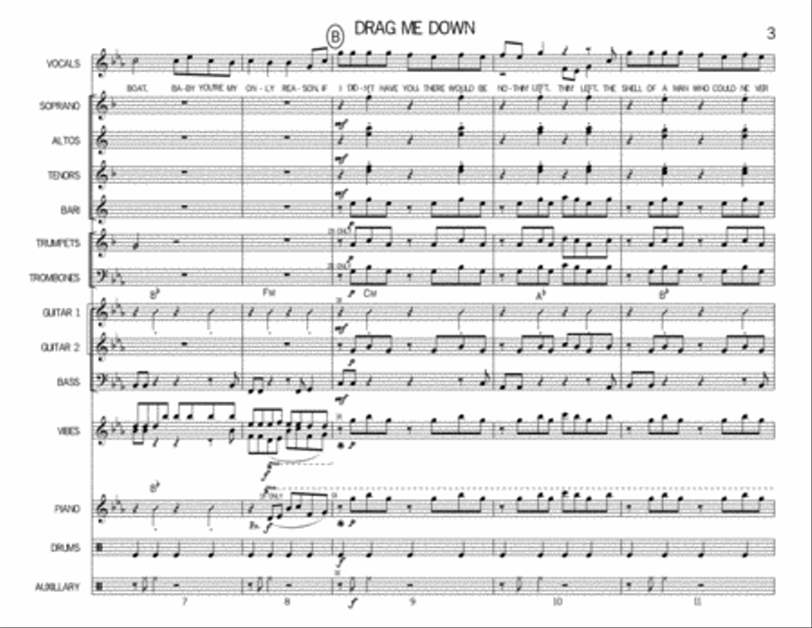 Drag Me Down Drag Me Down Jazz Ensemble scores gallery preview page 3
