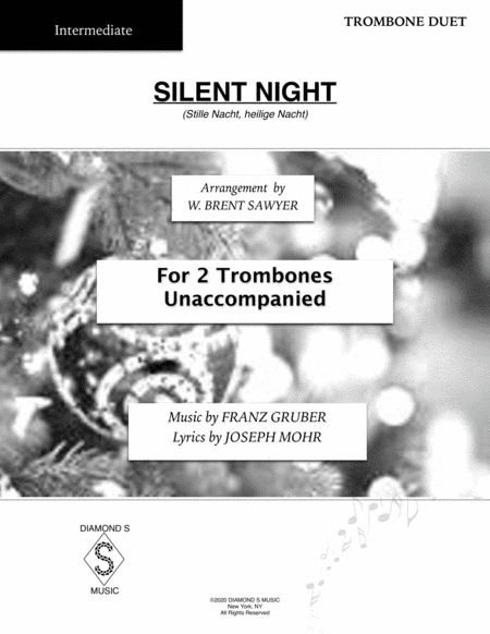 SILENT NIGHT (Stille Nacht) for TROMBONE DUET image number null