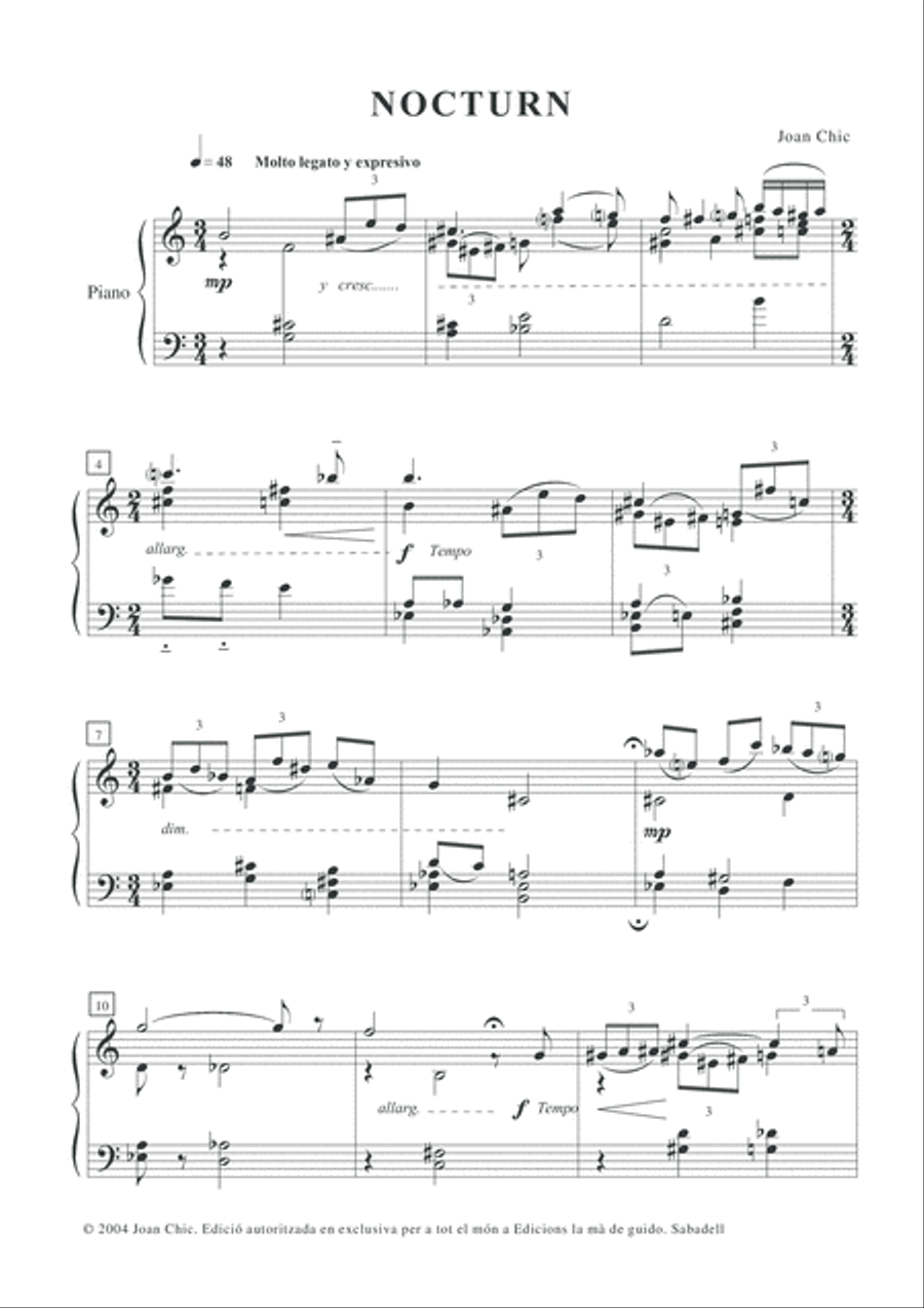 Nocturn Piano Solo scores gallery preview page 5