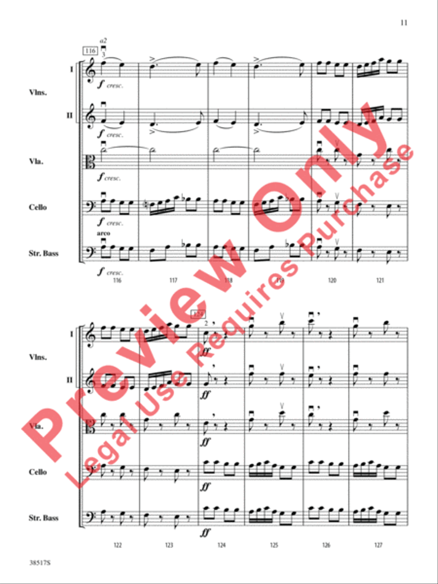 Serenade for Strings String Orchestra scores gallery preview page 12