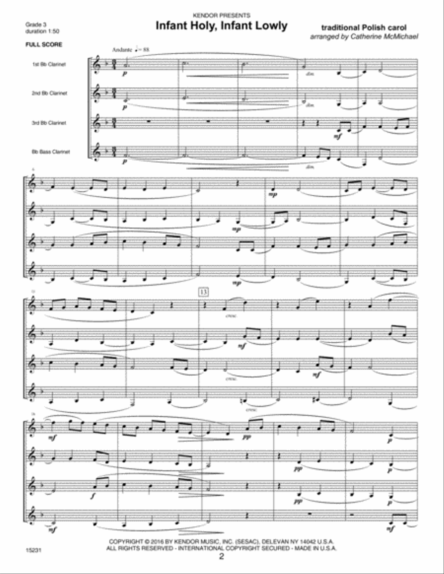 Contemporary Christmas Classics (Score) Bass Clarinet scores gallery preview page 3