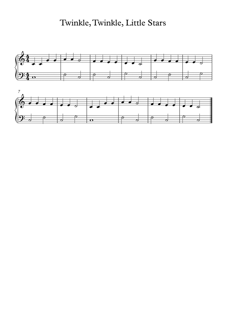 Twinkle Twinkle Little Star by Traditional Easy Piano Digital