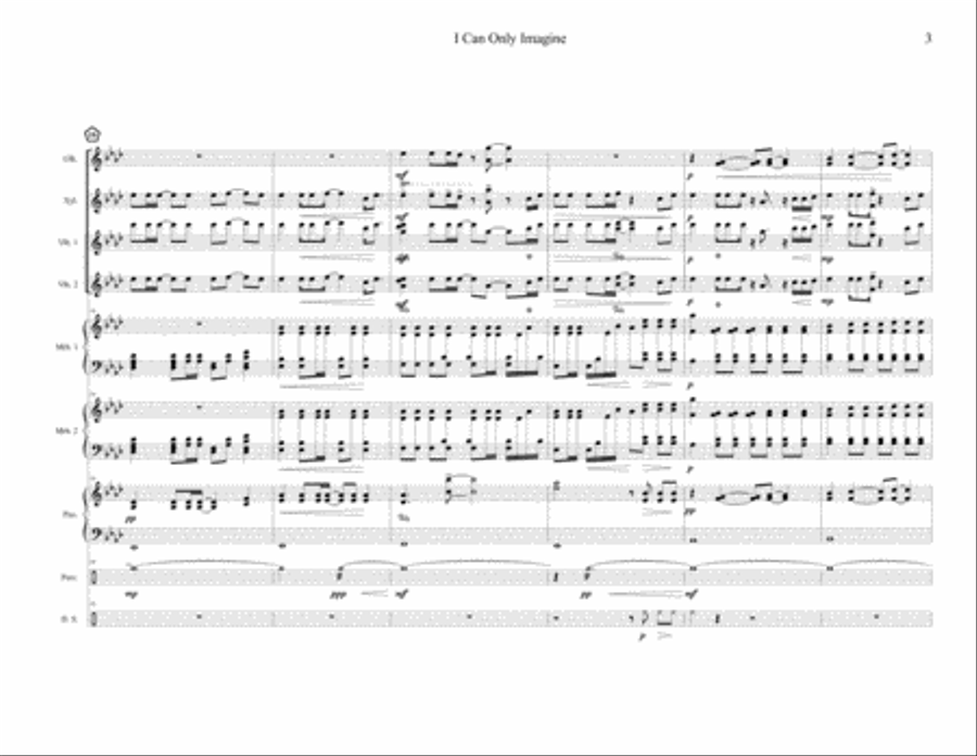 I Can Only Imagine I Can Only Imagine Percussion Ensemble scores gallery preview page 3
