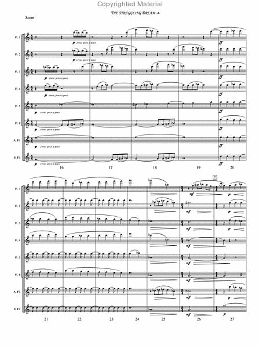 The Struggling Dream The Struggling Dream Flute Choir scores gallery preview page 3