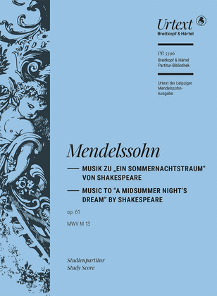 Book cover for A Midsummer Night's Dream Op. 61 MWV M 13