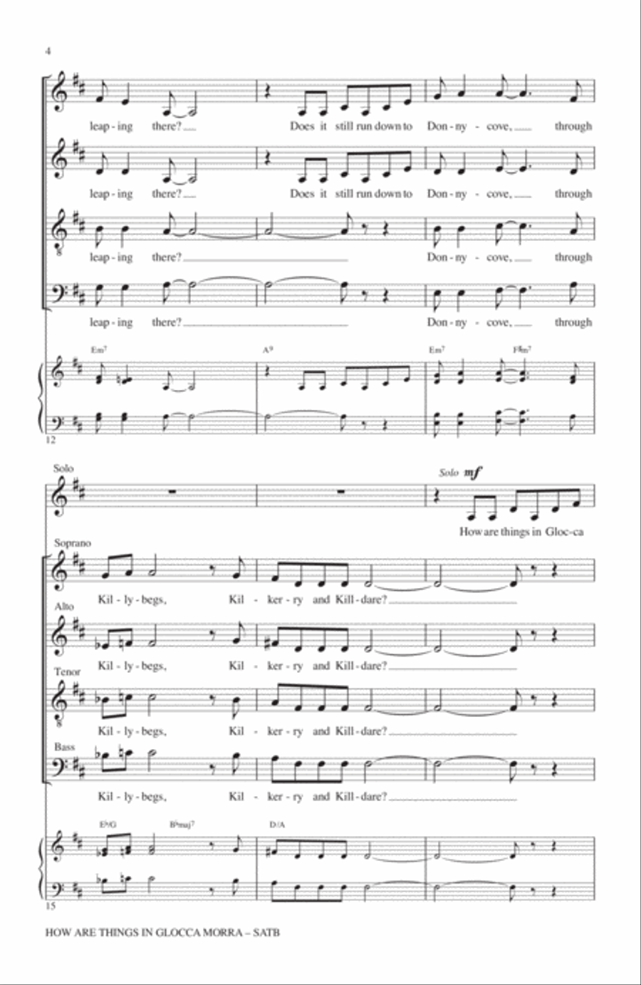 How Are Things In Glocca Morra 4-Part scores gallery preview page 3