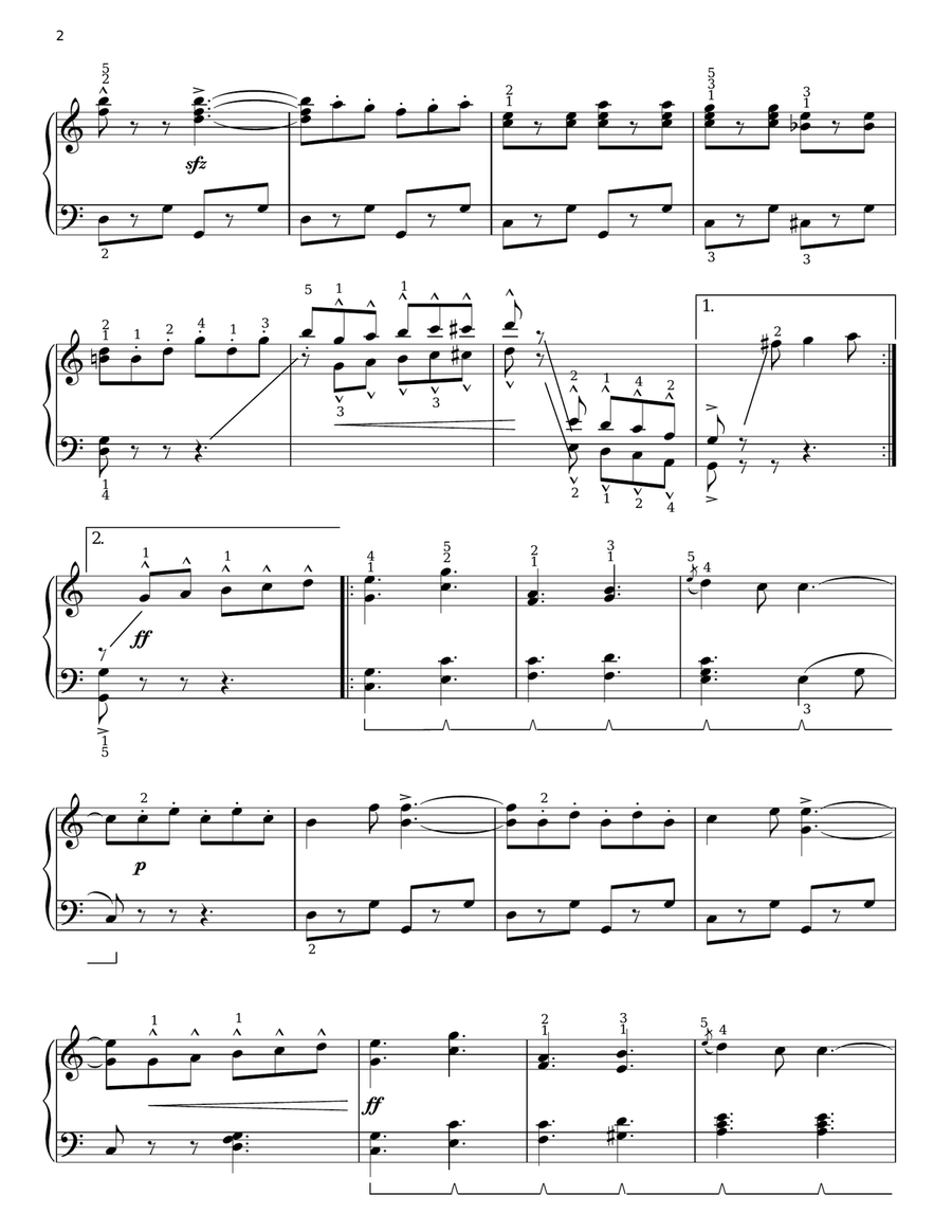 Semper Fidelis (arr. Phillip Keveren) Piano Solo scores gallery preview page 2