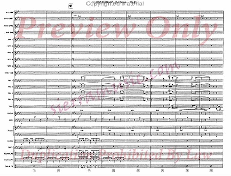 Fuego Cubano (Cuban Fire) Jazz Ensemble scores gallery preview page 13