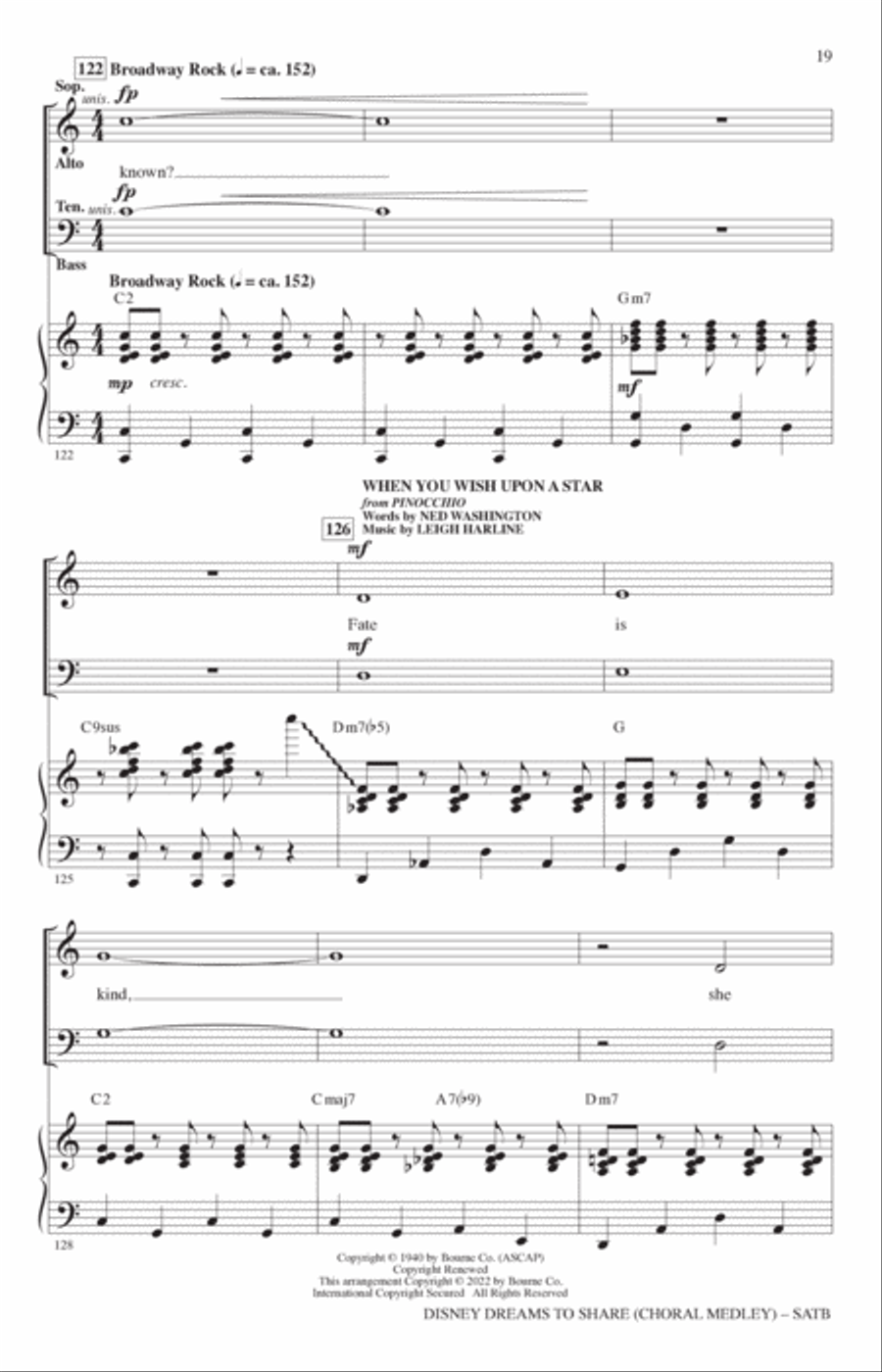 Disney Dreams To Share (Choral Medley) 4-Part scores gallery preview page 18