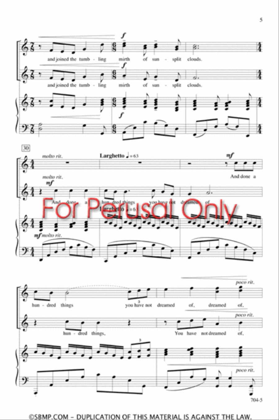 High Flight - SSA Octavo SSA scores gallery preview page 4