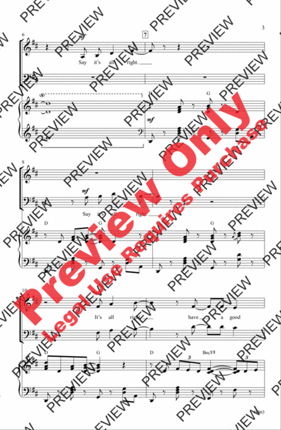 It's All Right 3-Part scores gallery preview page 3
