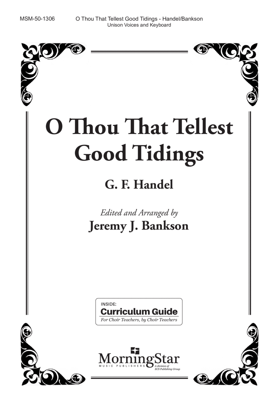 O Thou that Tellest Good Tidings Unison Choir scores gallery preview page 1