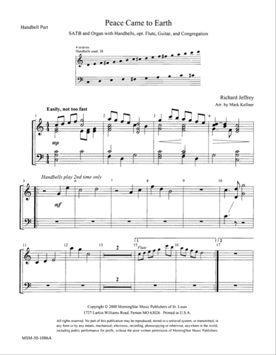 Peace Came to Earth Choir scores gallery preview page 2