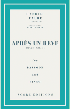 Book cover for Après un rêve (Fauré) for Bassoon and Piano