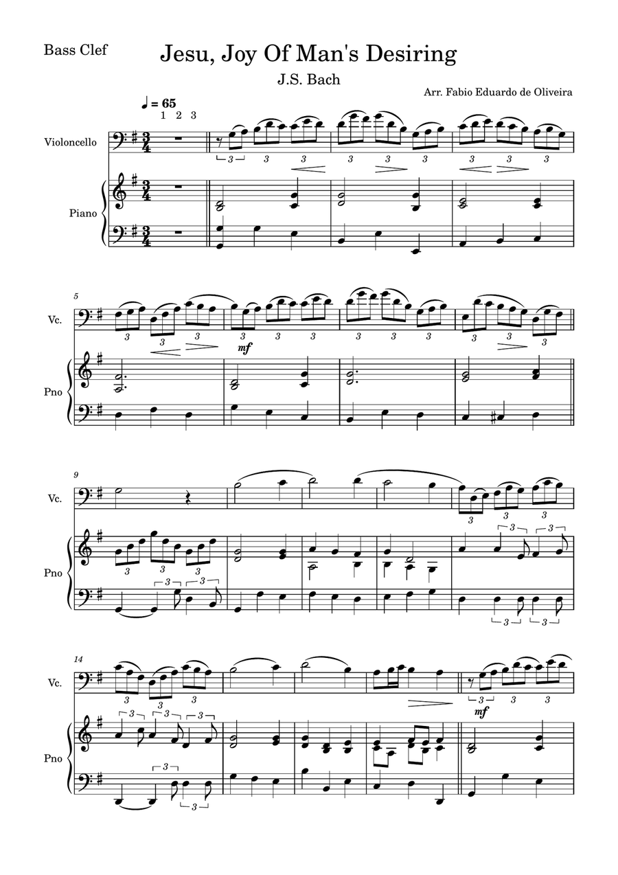 Jesu, Joy Of Men's Desiring (Bach) + FREE Playback + Pdf Solo and Piano Parts Piano Accompaniment scores gallery preview page 2