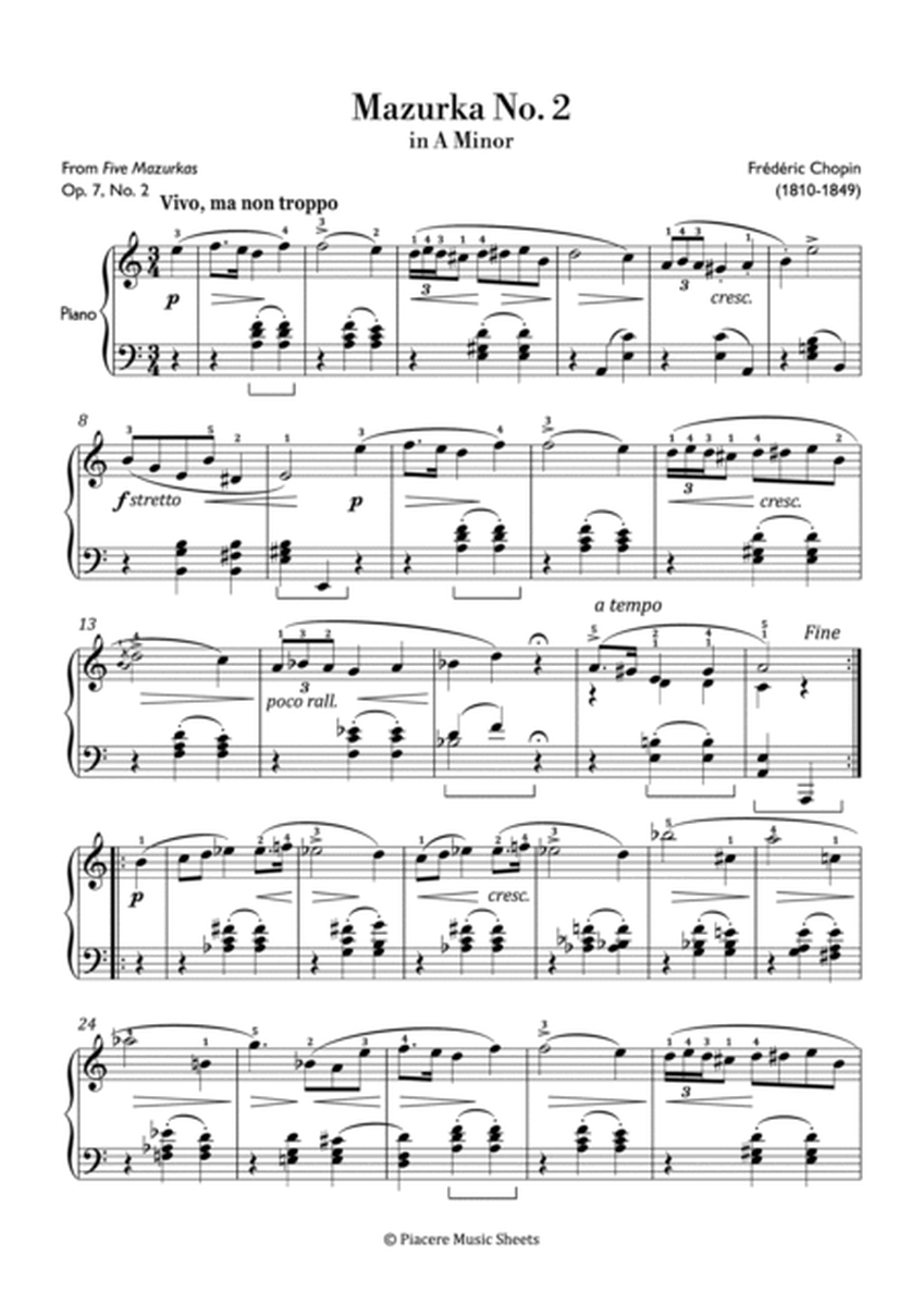 Chopin - Mazurka No. 2 in A Minor - Intermediate image number null