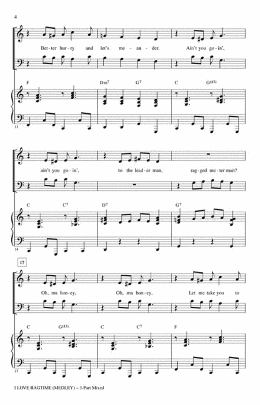 I Love Ragtime 3-Part scores gallery preview page 3