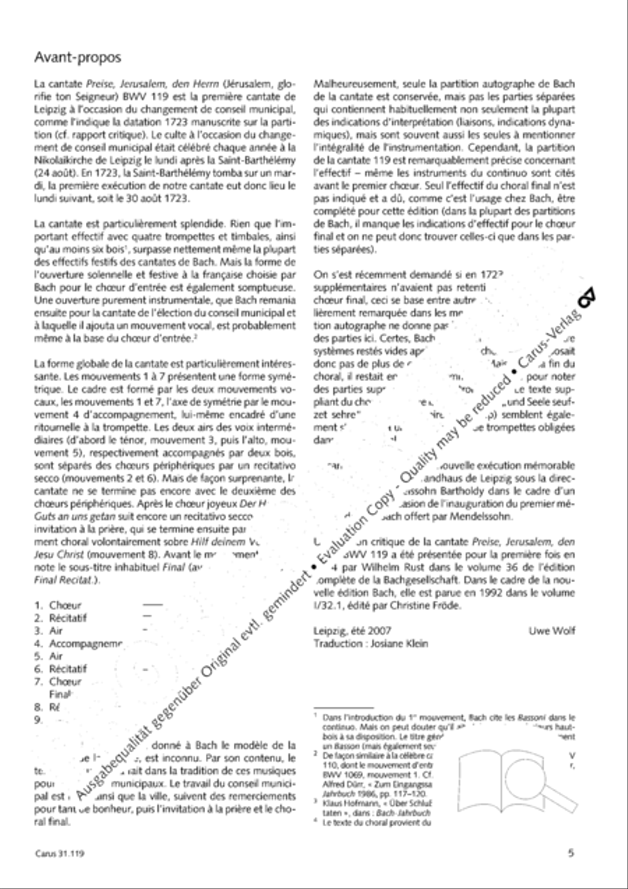 Praise the Lord, O Jerusalem (Preise, Jerusalem, den Herrn) 4-Part scores gallery preview page 6