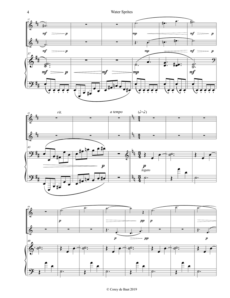 Water Sprites Flute Solo scores gallery preview page 4