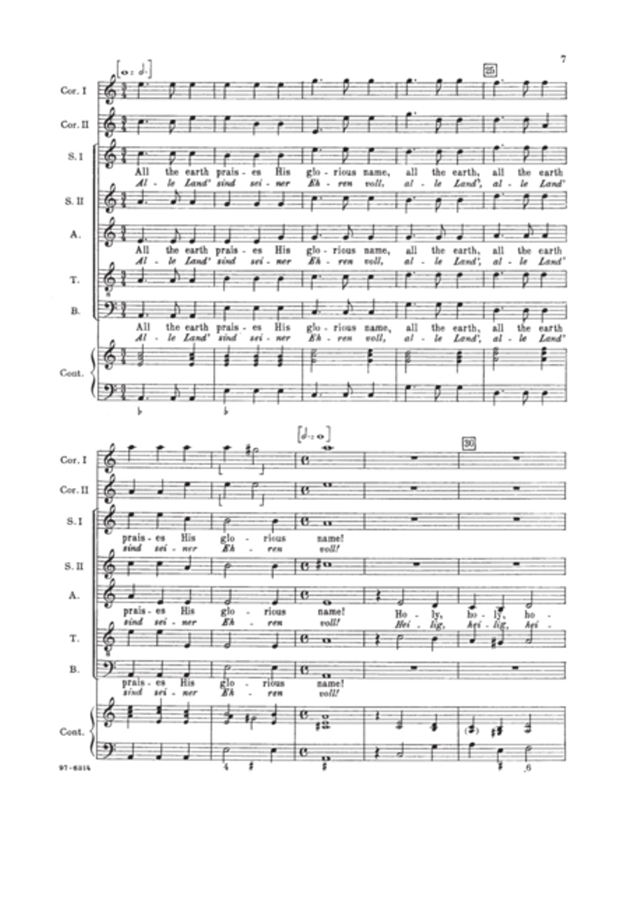 Holy Is the Lord / Heilig ist der Herr SSATB scores gallery preview page 6
