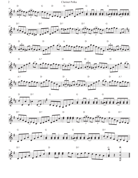 Clarinet Polka for Fiddle Solo image number null