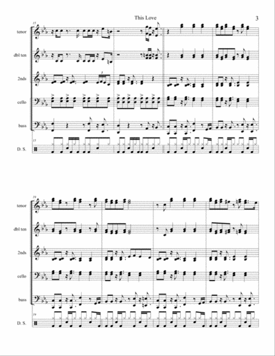 This Love This Love Percussion Ensemble scores gallery preview page 3