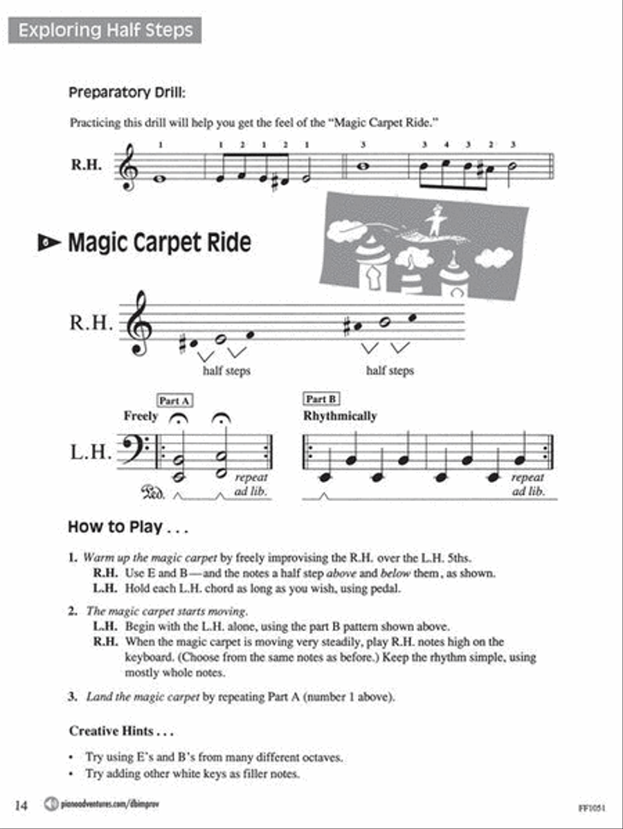 Discover Beginning Improvisation Piano Method scores gallery preview page 6