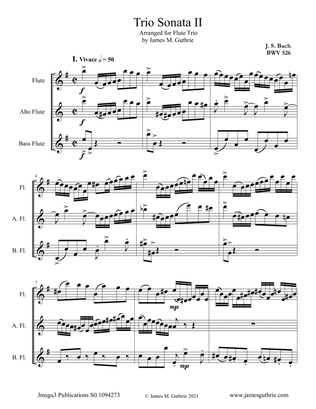BACH: Trio Sonata No. 2 BWV 526 for Flute Trio