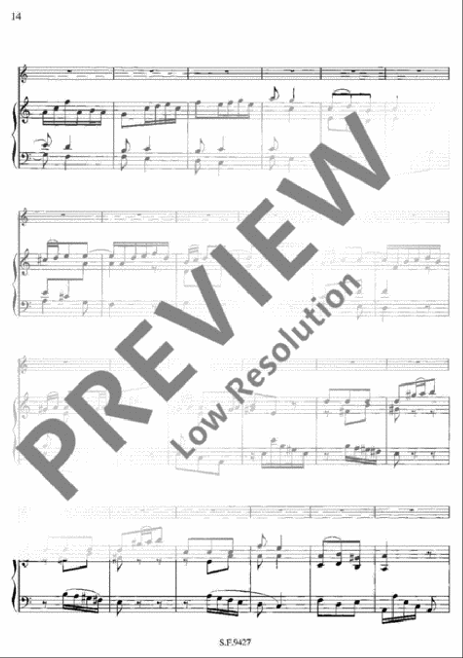 Concerto No. 16 A minor Flute scores gallery preview page 15