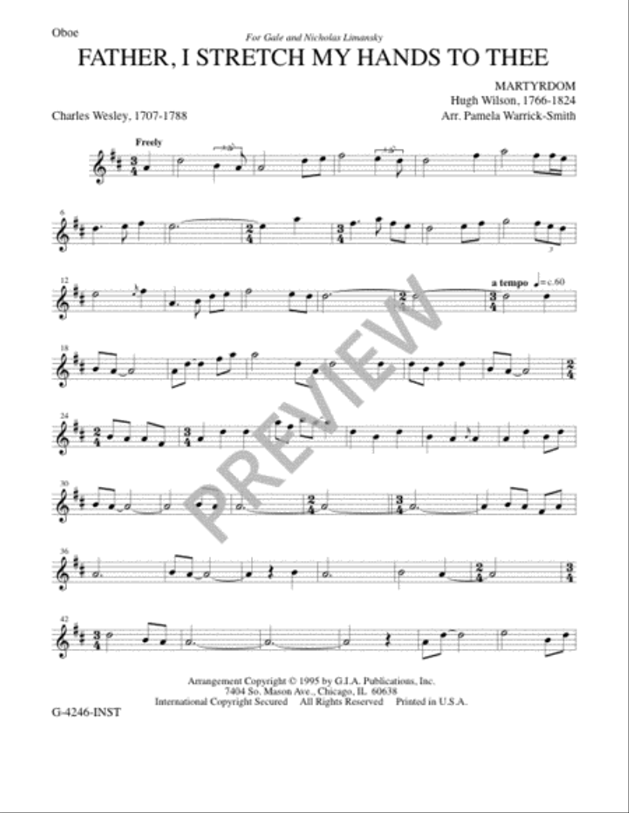 Father, I Stretch My Hands to Thee - Instrument edition Oboe Solo scores gallery preview page 2