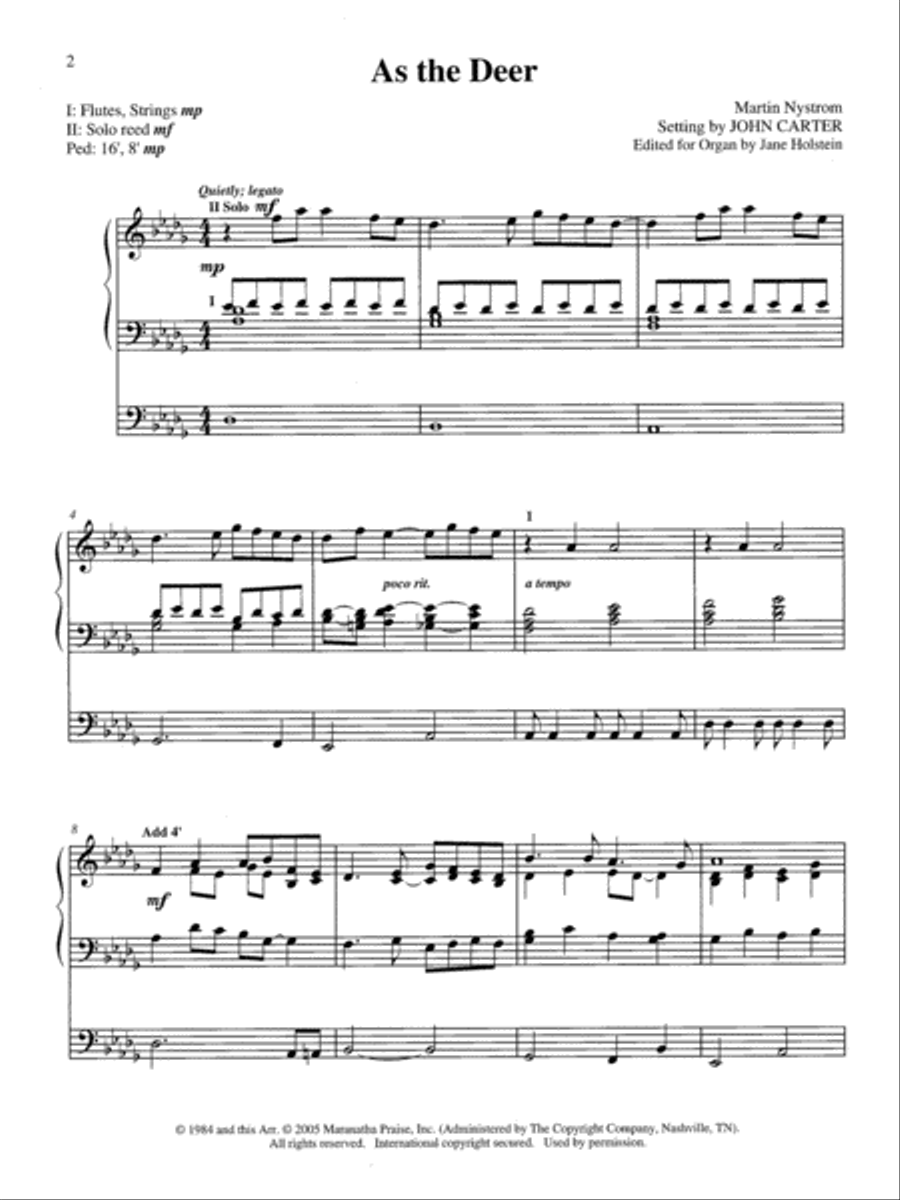 Today's Hymns and Songs II for Organ Organ Solo scores gallery preview page 2