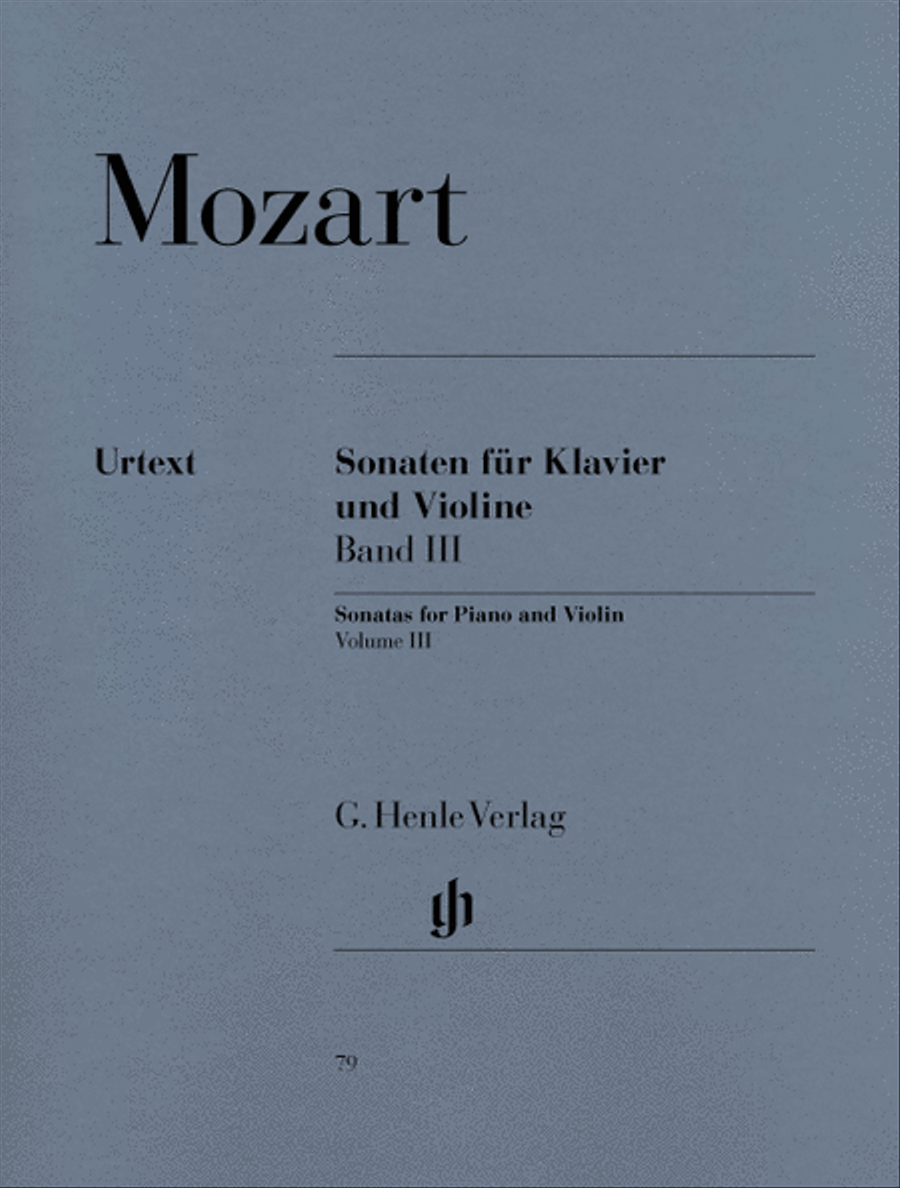 Sonatas for Piano and Violin – Volume III Violin Solo scores gallery preview page 1