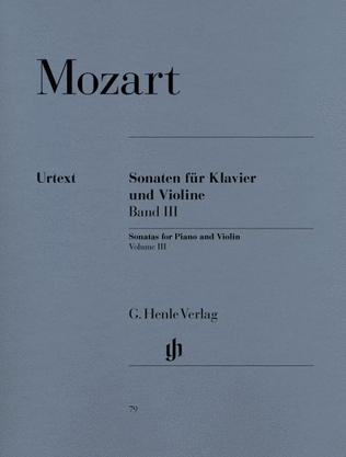 Book cover for Sonatas for Piano and Violin – Volume III