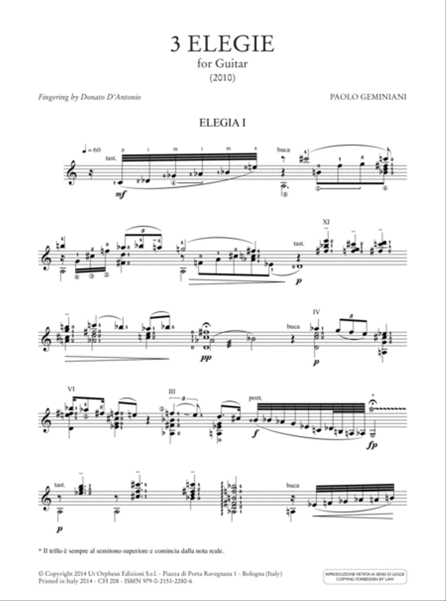 3 Elegie for Guitar (2010) 3 Elegie for Guitar (2010) Acoustic Guitar scores gallery preview page 2