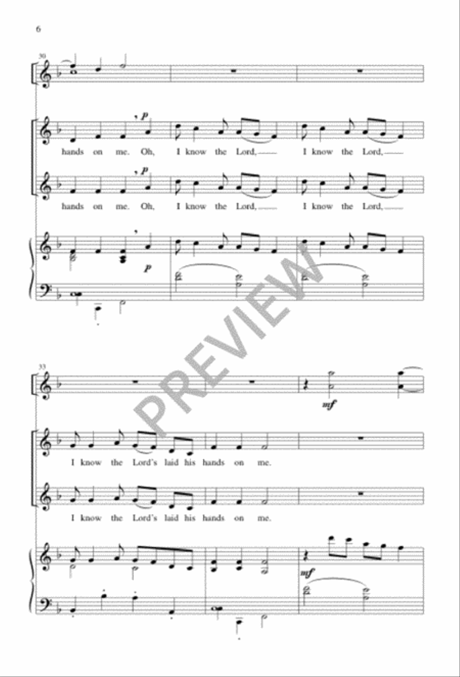 I Know the Lord I Know the Lord Unison Choir scores gallery preview page 6